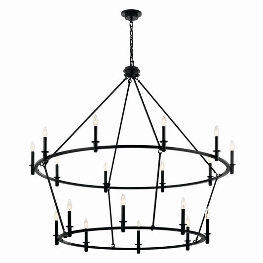 Carrick 18 Light Chandelier in Black
