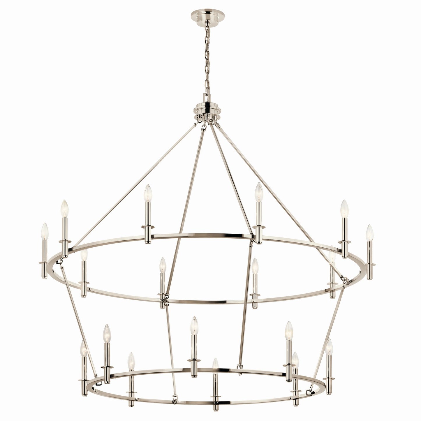 Carrick 18 Light Chandelier in Polished Nickel