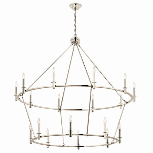 Carrick 18 Light Chandelier in Polished Nickel
