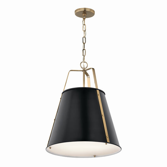 Etcher Two Light Pendant in Black
