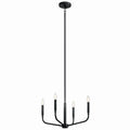 Madden Four Light Chandelier/Semi Flush Mount in Black