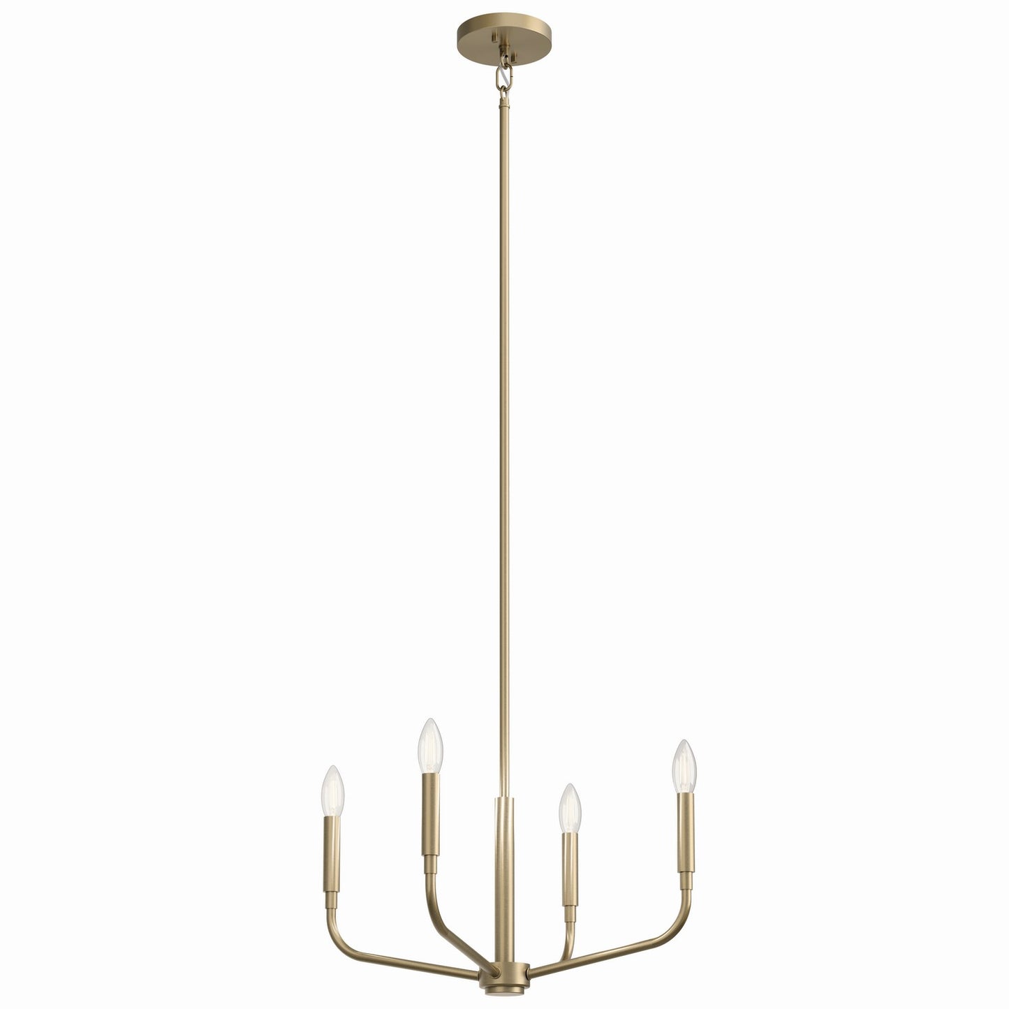 Madden Four Light Chandelier/Semi Flush Mount in Champagne Bronze