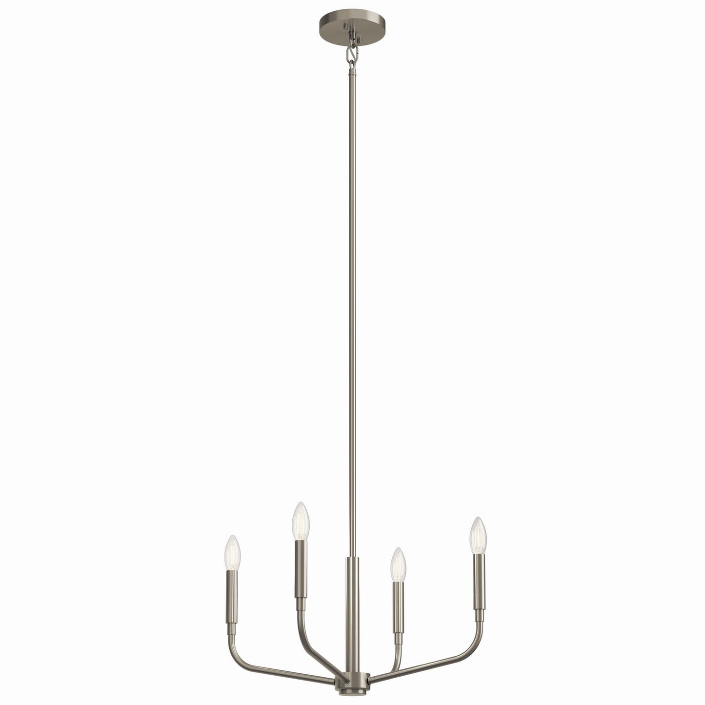 Madden Four Light Chandelier/Semi Flush Mount in Brushed Nickel