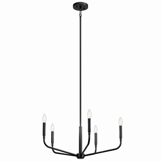 Madden Five Light Chandelier in Black