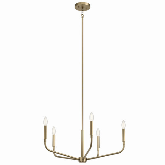 Madden Five Light Chandelier in Champagne Bronze