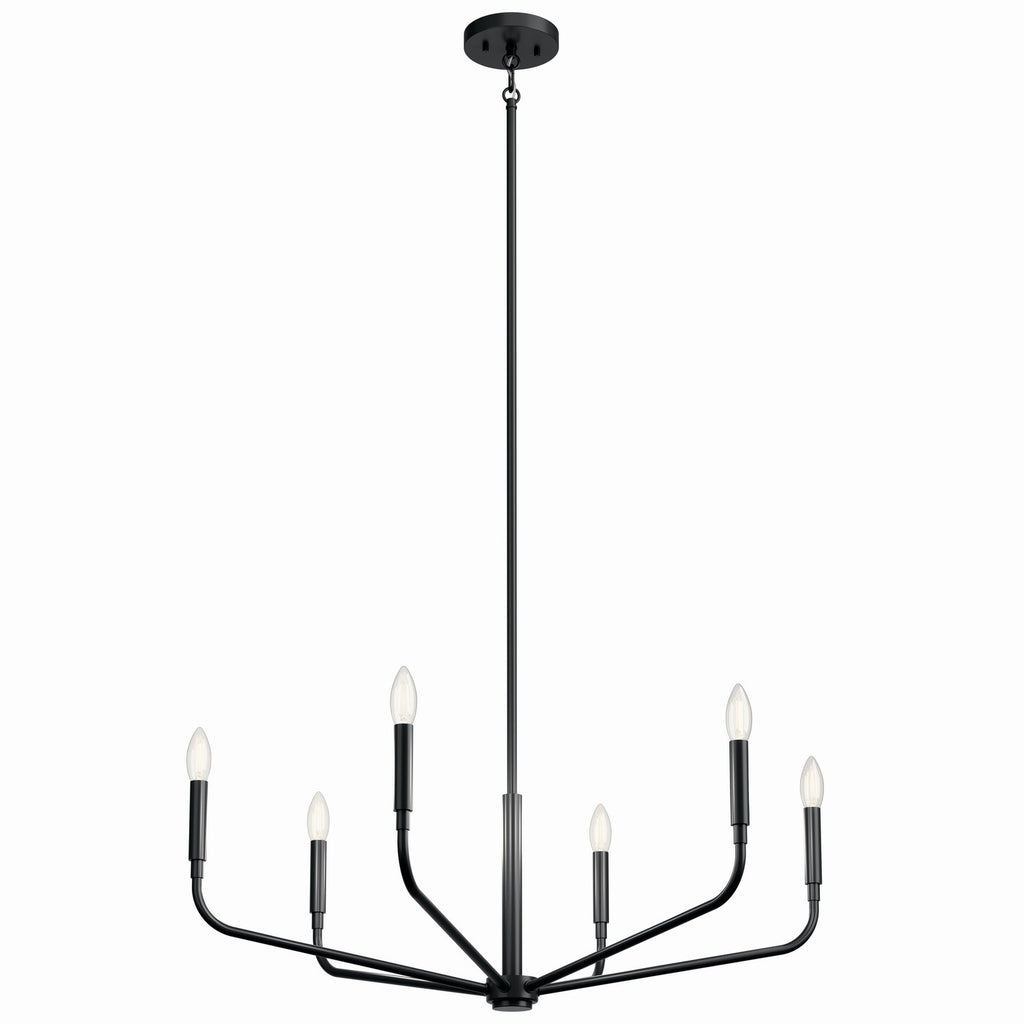 Madden Six Light Chandelier in Black