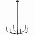 Madden Six Light Chandelier in Black