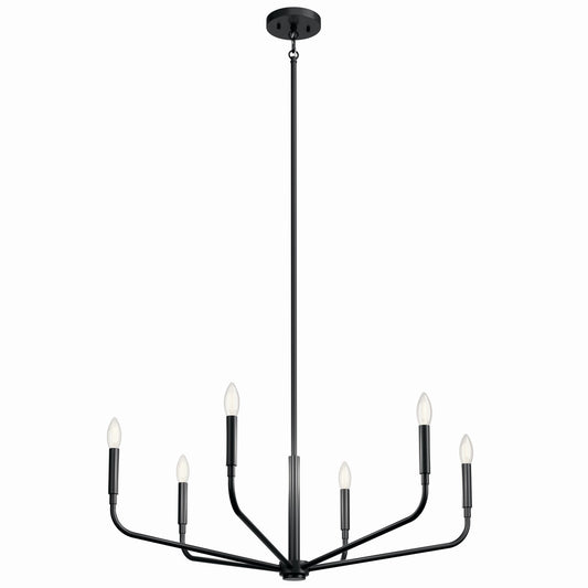 Madden Six Light Chandelier in Black