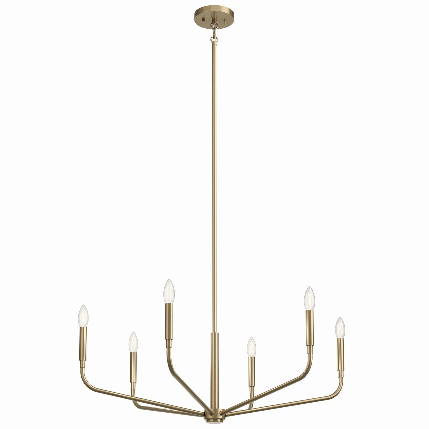 Madden Six Light Chandelier in Champagne Bronze