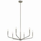 Madden Six Light Chandelier in Brushed Nickel