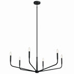 Madden Six Light Chandelier in Black