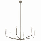 Madden Six Light Chandelier in Brushed Nickel