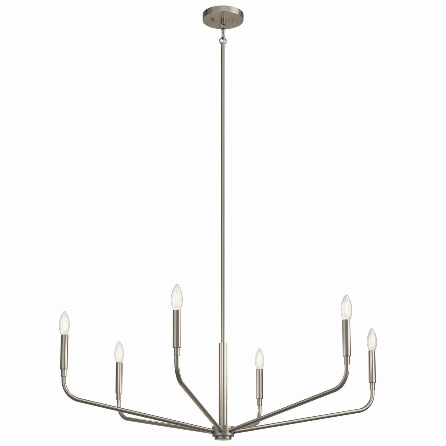 Madden Six Light Chandelier in Brushed Nickel