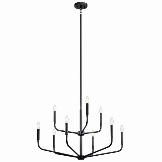 Madden Nine Light Chandelier in Black