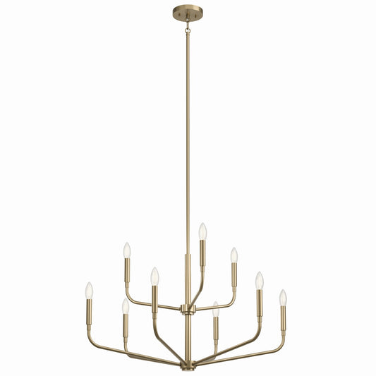 Madden Nine Light Chandelier in Champagne Bronze