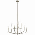 Madden Nine Light Chandelier in Brushed Nickel