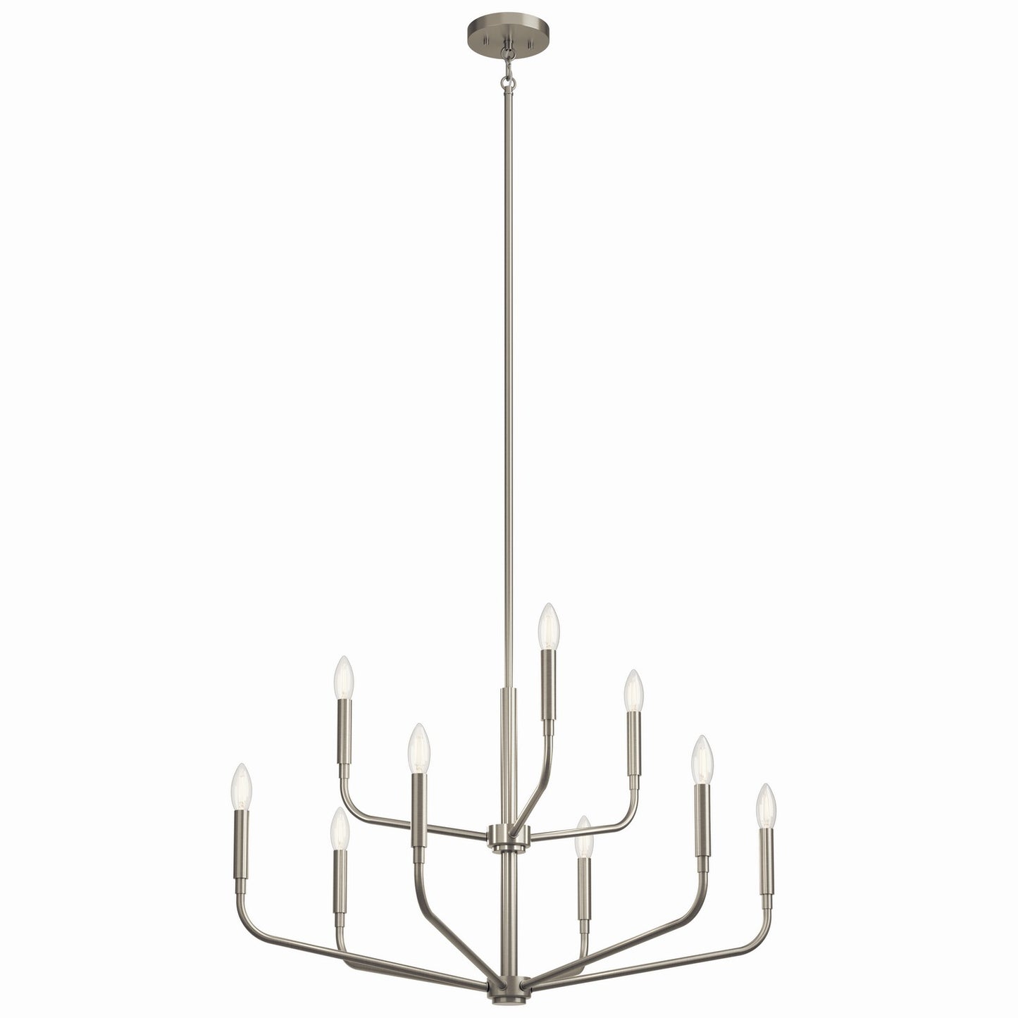 Madden Nine Light Chandelier in Brushed Nickel