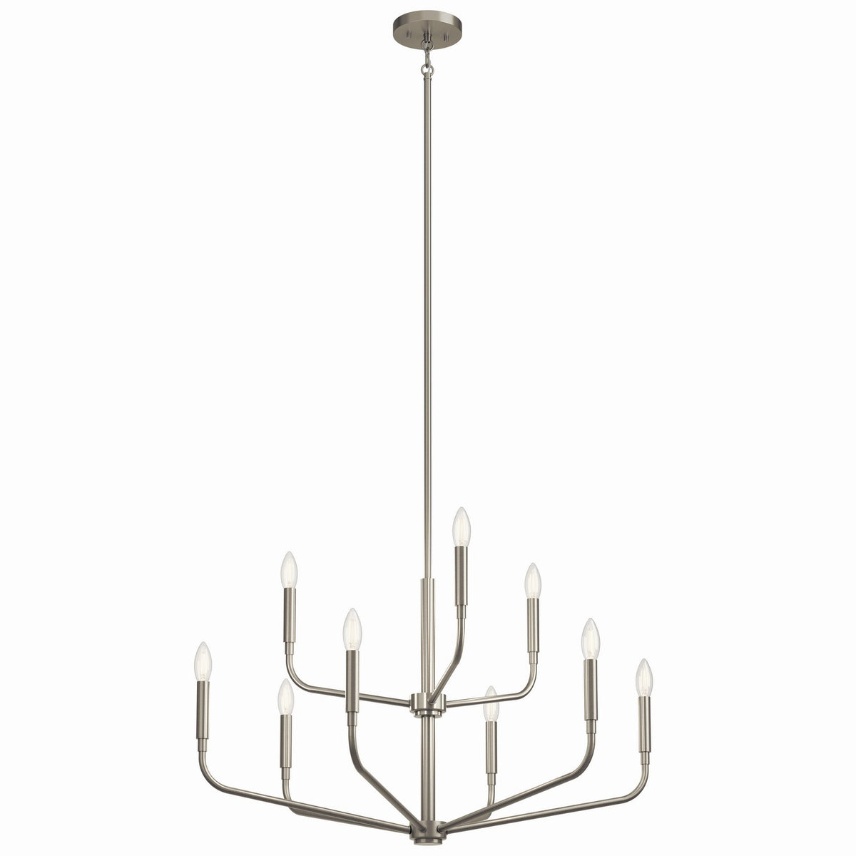 Madden Nine Light Chandelier in Brushed Nickel