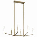 Madden Six Light Linear Chandelier in Champagne Bronze
