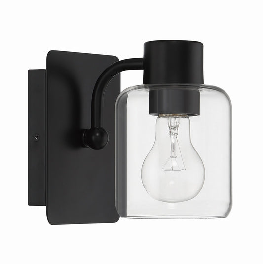 Rori One Light Wall Sconce in Flat Black