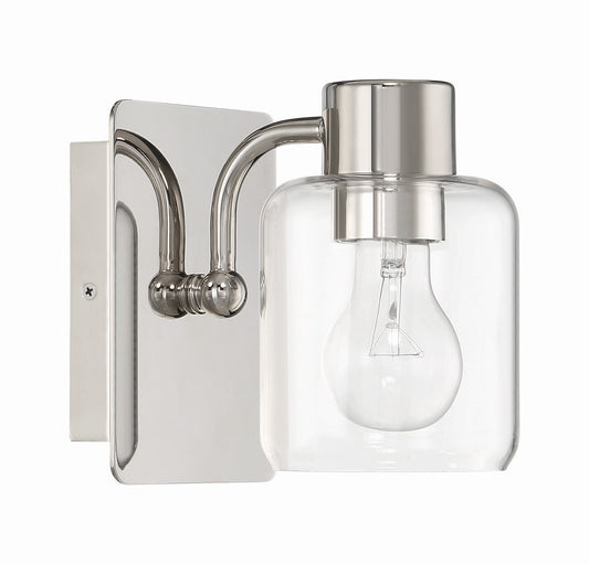 Rori One Light Wall Sconce in Polished Nickel