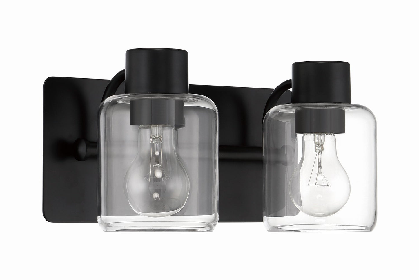 Rori Two Light Vanity in Flat Black