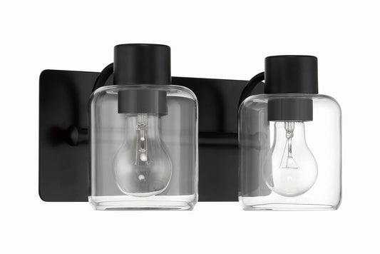 Rori Two Light Vanity in Flat Black