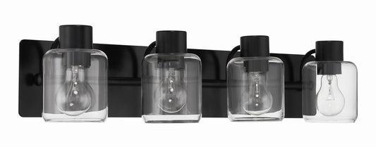 Rori Four Light Vanity in Flat Black