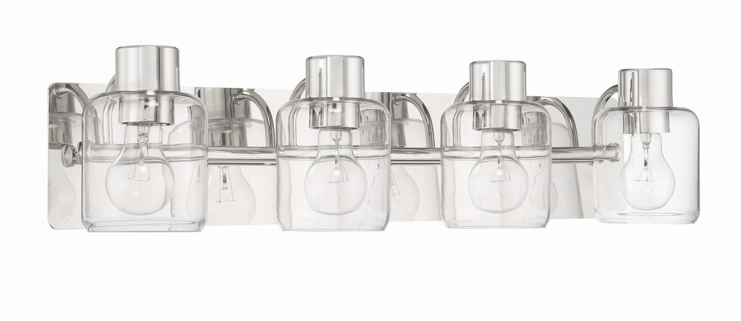 Rori Four Light Vanity in Polished Nickel