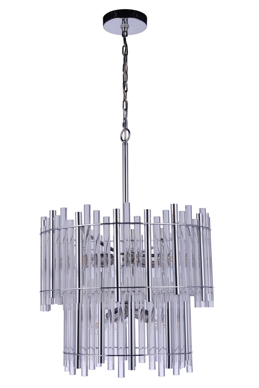 Reveal Nine Light Chandelier in Chrome