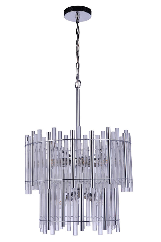 Reveal Nine Light Chandelier in Chrome
