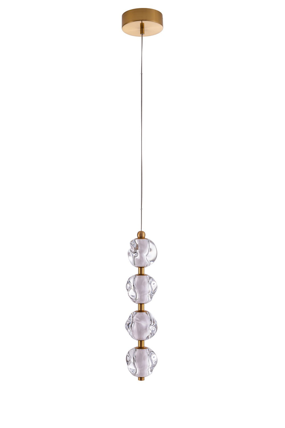 Jackie LED Pendant in Satin Brass