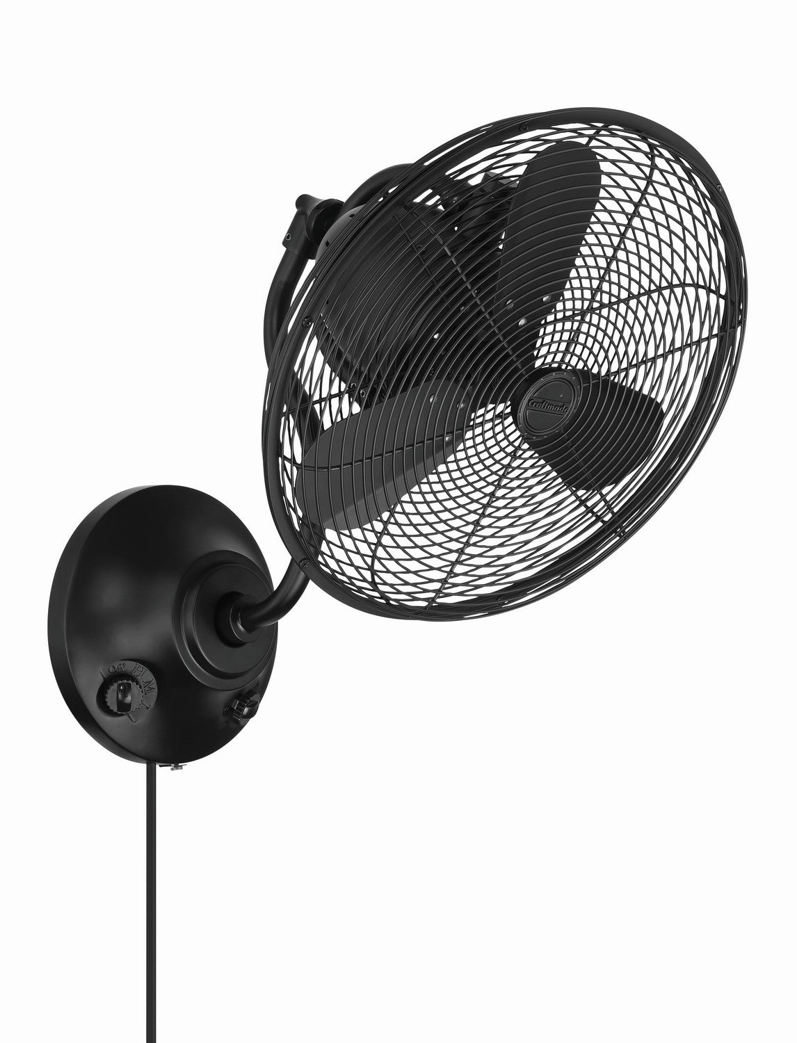 Craftmade - BW116FB3 - 14" Wall Fan - Bellows I Indoor/Outdoor - Flat Black