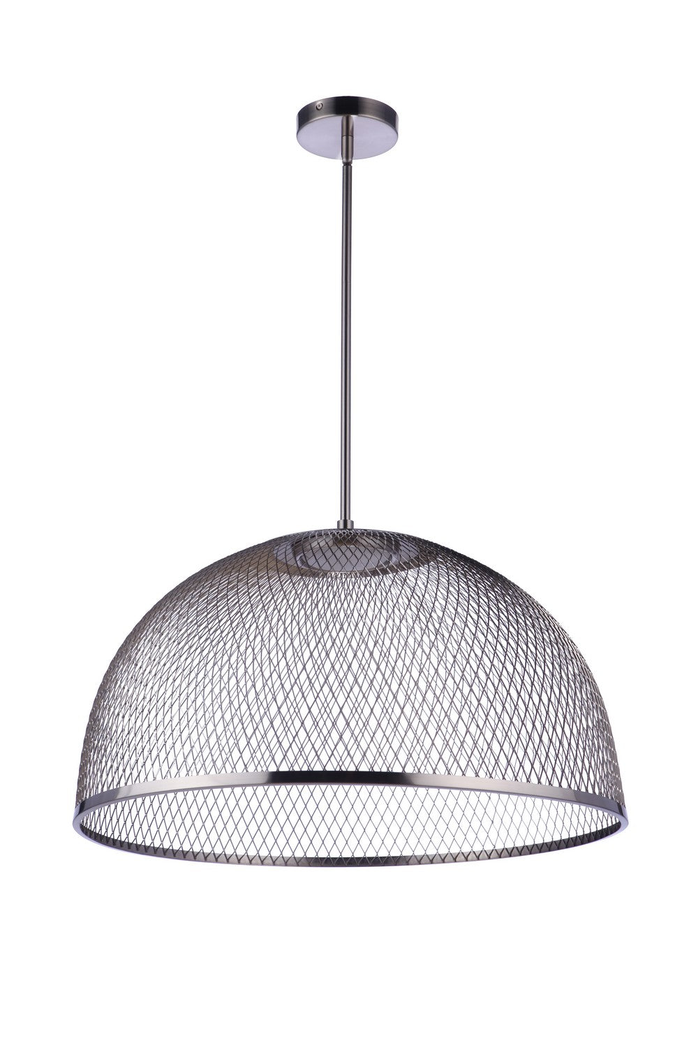 Sculptural Statement Pendants LED Pendant in Brushed Polished Nickel