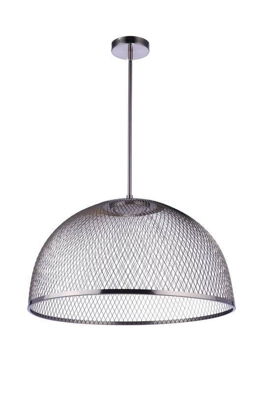Sculptural Statement Pendants LED Pendant in Brushed Polished Nickel