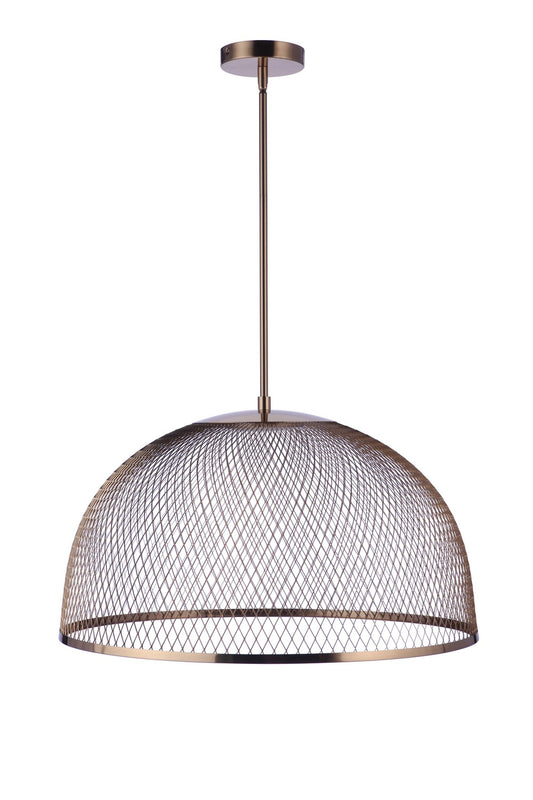 Sculptural Statement Pendants LED Pendant in Satin Brass