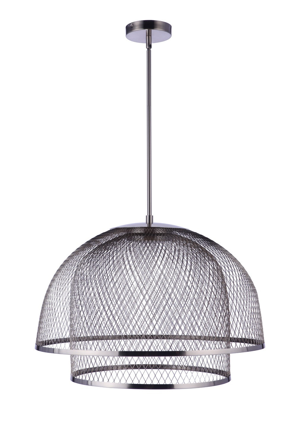 Sculptural Statement Pendants LED Pendant in Brushed Polished Nickel