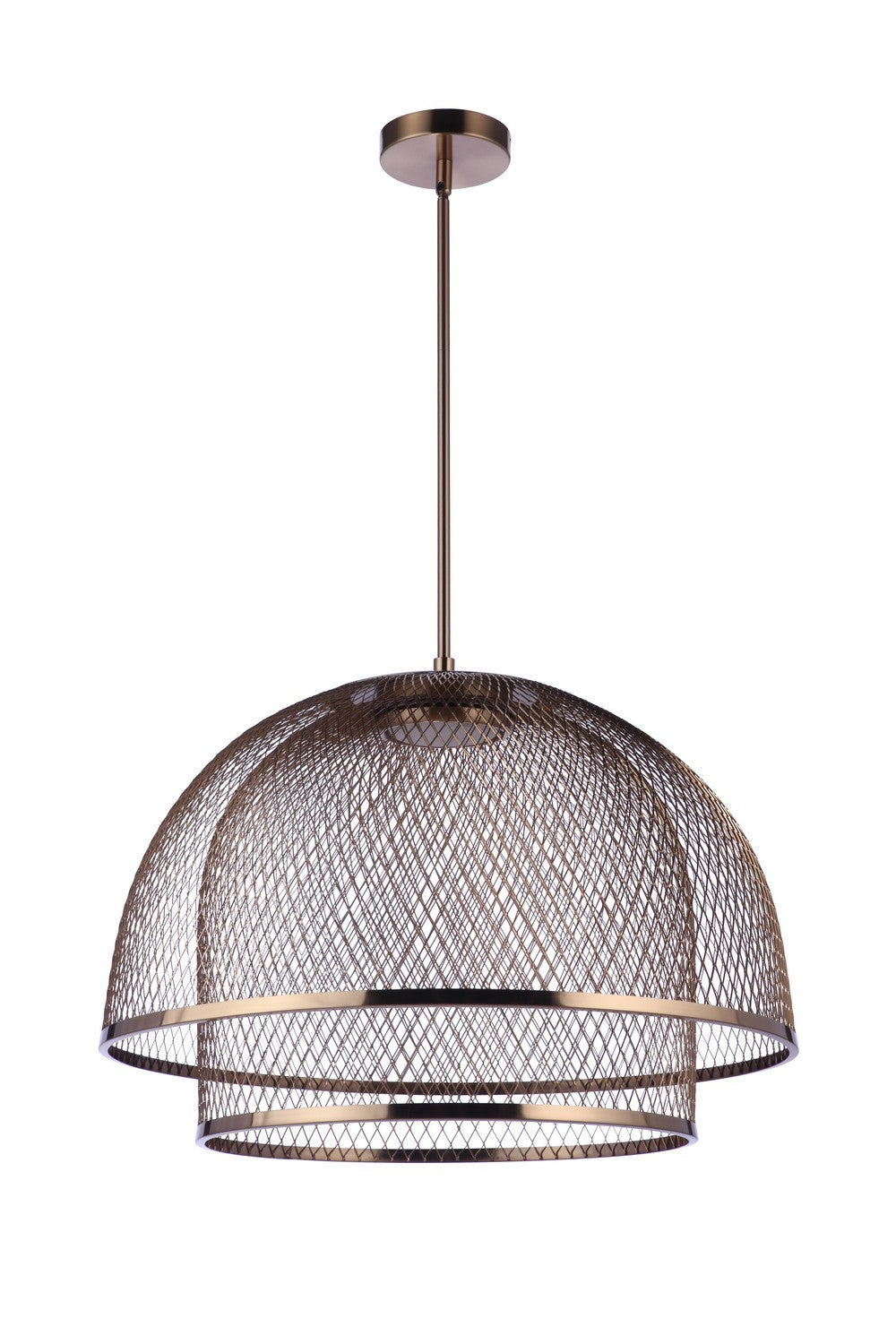 Sculptural Statement Pendants LED Pendant in Satin Brass