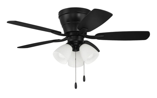 Wheeler 42 3-Light 42" Ceiling Fan in Flat Black