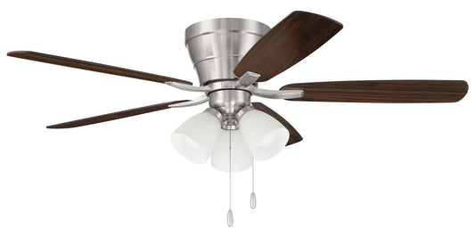 Wheeler 52 3-Light 52" Ceiling Fan in Brushed Polished Nickel