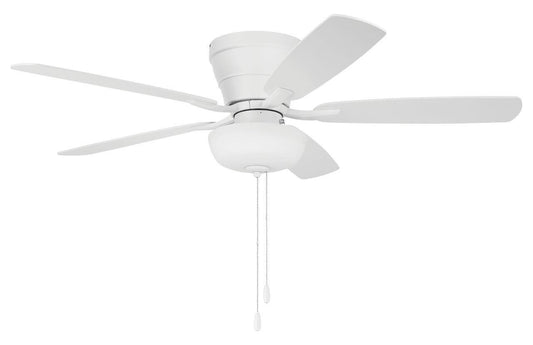 Wheeler 52 2-Light Bowl 52" Ceiling Fan in White