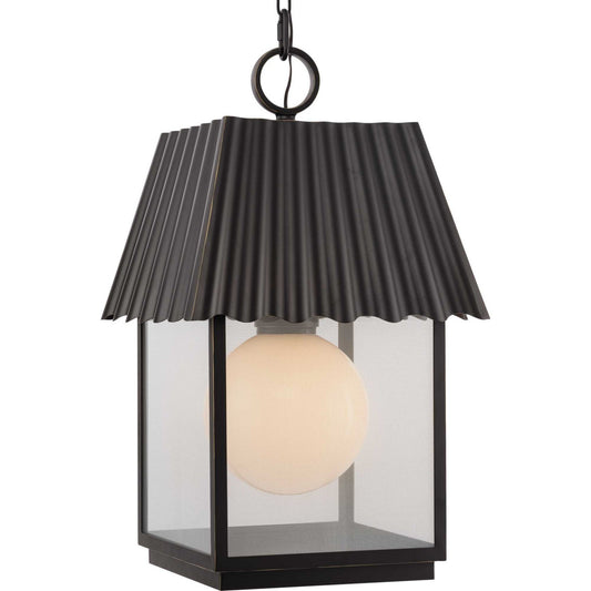 Point Dume-Hook Pond One Light Outdoor Hanging Lantern in Oil Rubbed Bronze