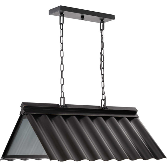 Point Dume-Edgecliff Three Light Outdoor Pendant in Oil Rubbed Bronze