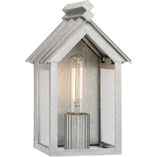 Point Dume-Dunemere One Light Outdoor Wall Lantern in Galvanized