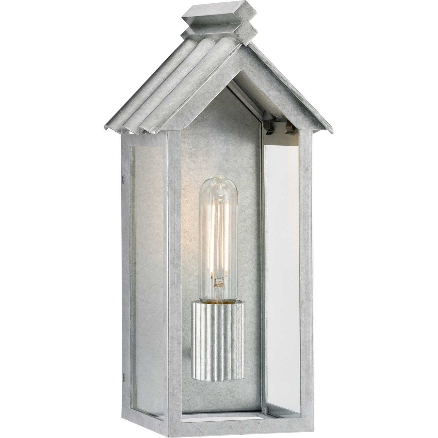 Point Dume-Dunemere One Light Outdoor Wall Lantern in Galvanized