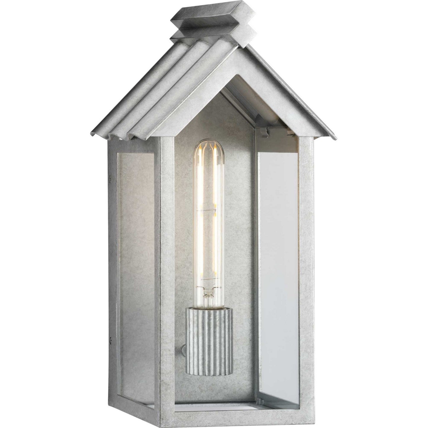 Point Dume-Dunemere One Light Outdoor Wall Lantern in Galvanized