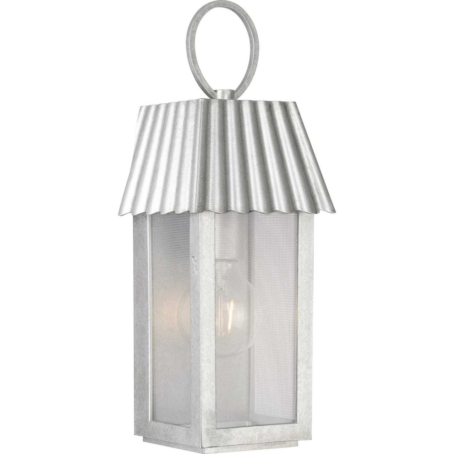 Point Dume-Hook Pond One Light Outdoor Wall Lantern in Galvanized Finish
