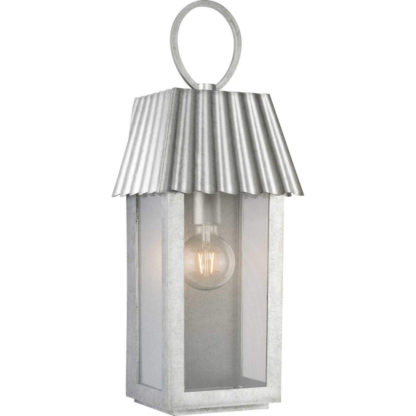 Point Dume-Hook Pond One Light Outdoor Wall Lantern in Galvanized Finish