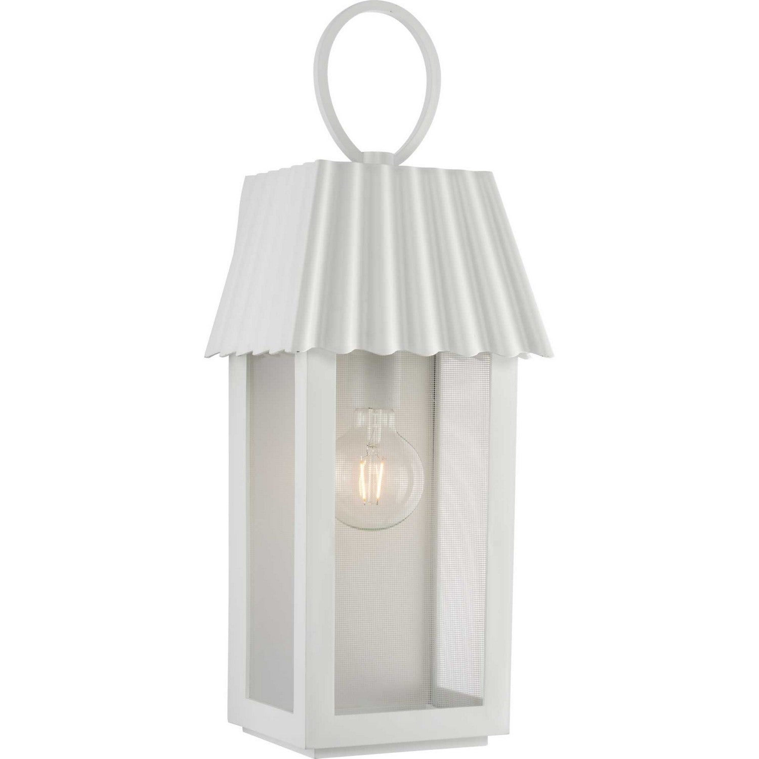 Progress Lighting - P560306-192 - One Light Outdoor Wall Lantern - Point Dume-Hook Pond - Shelter White
