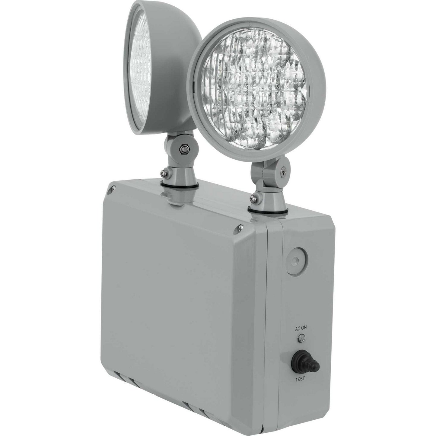 Exit Signs LED Emergency Lighting Fixture in Metallic Gray